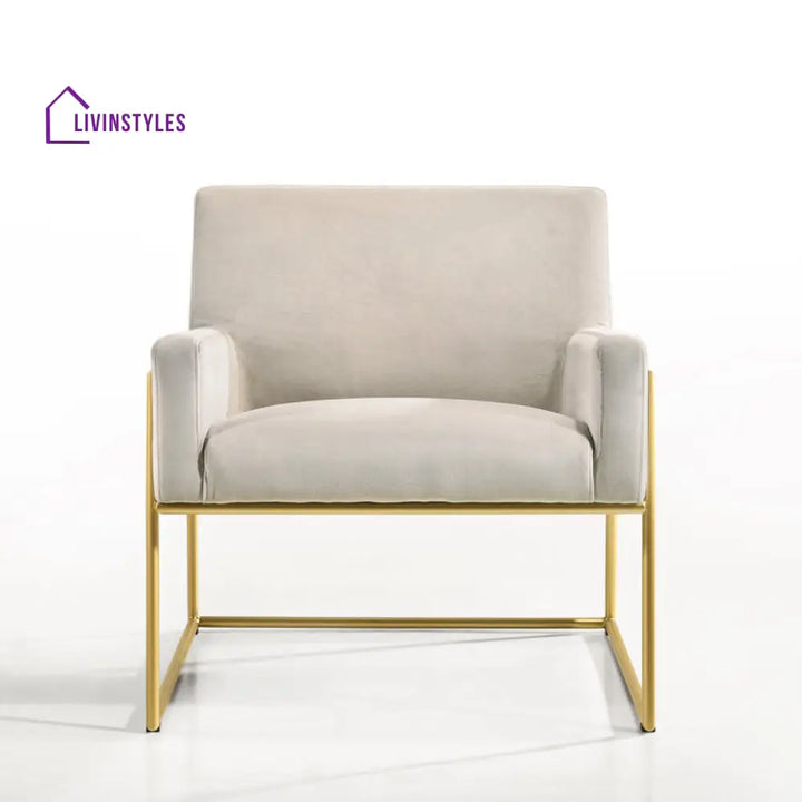 Shravi Metal and Fabric Arm Chair | Living Room Chair | Lounge Chair