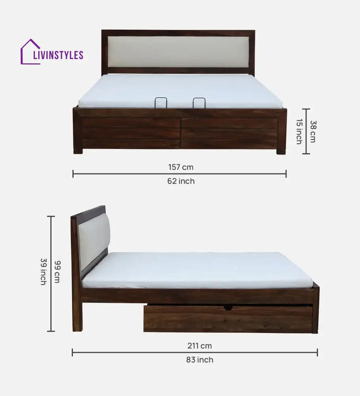 Moscow Solid Wood Drawer Storage Beds Bedroom Furniture Sets