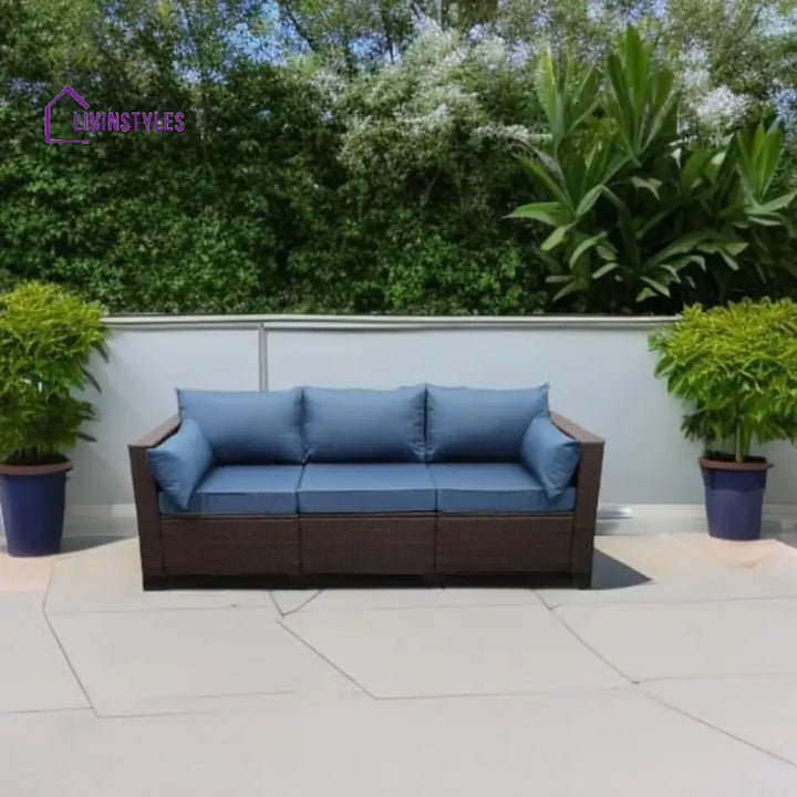 Shui 3-Seater Outdoor Rattan Wicker Patio Sofa - Sofa Set