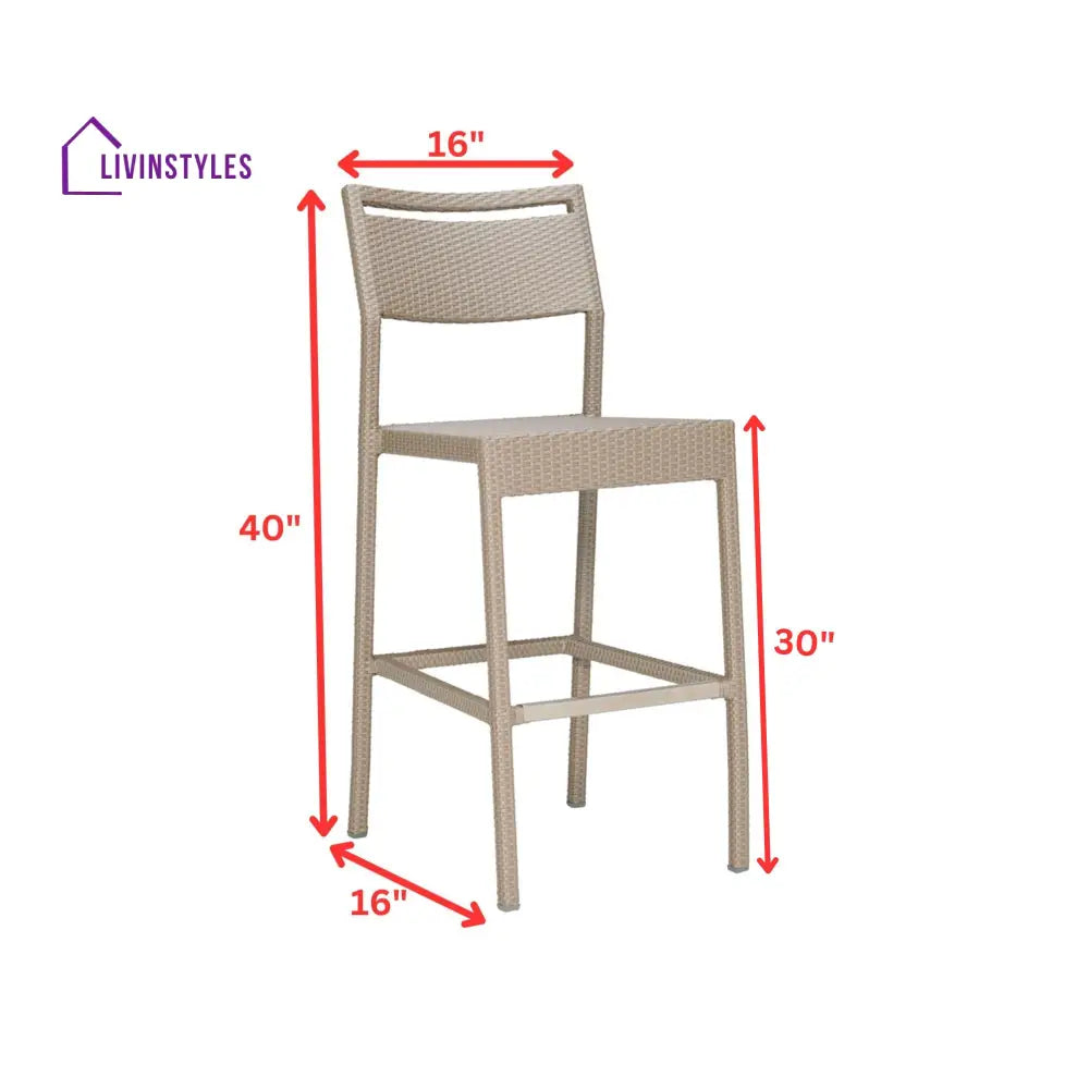Sibylle Outdoor Patio Bar Sets 2 Chairs and 1 Table (Grey) - Bar Sets