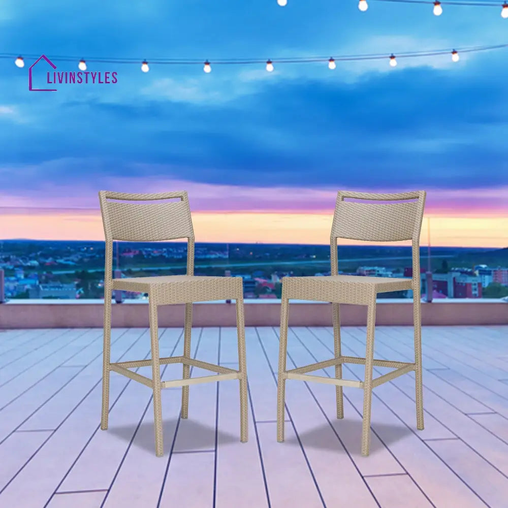 Sibylle Outdoor Patio Bar Sets 2 Chairs and 1 Table (Grey) - Bar Sets