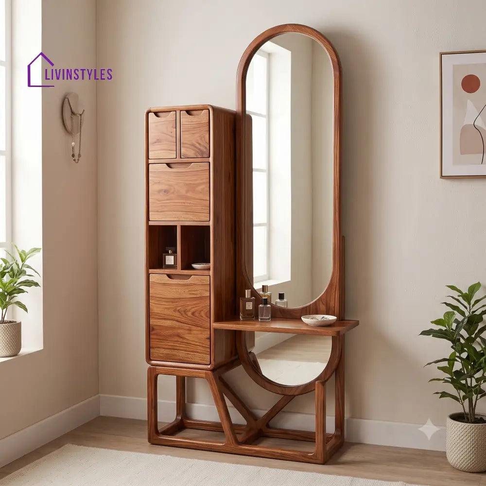 Sidonie Premium Solid Wood Dressing Table for Bedroom | New Designer Dressing Unit