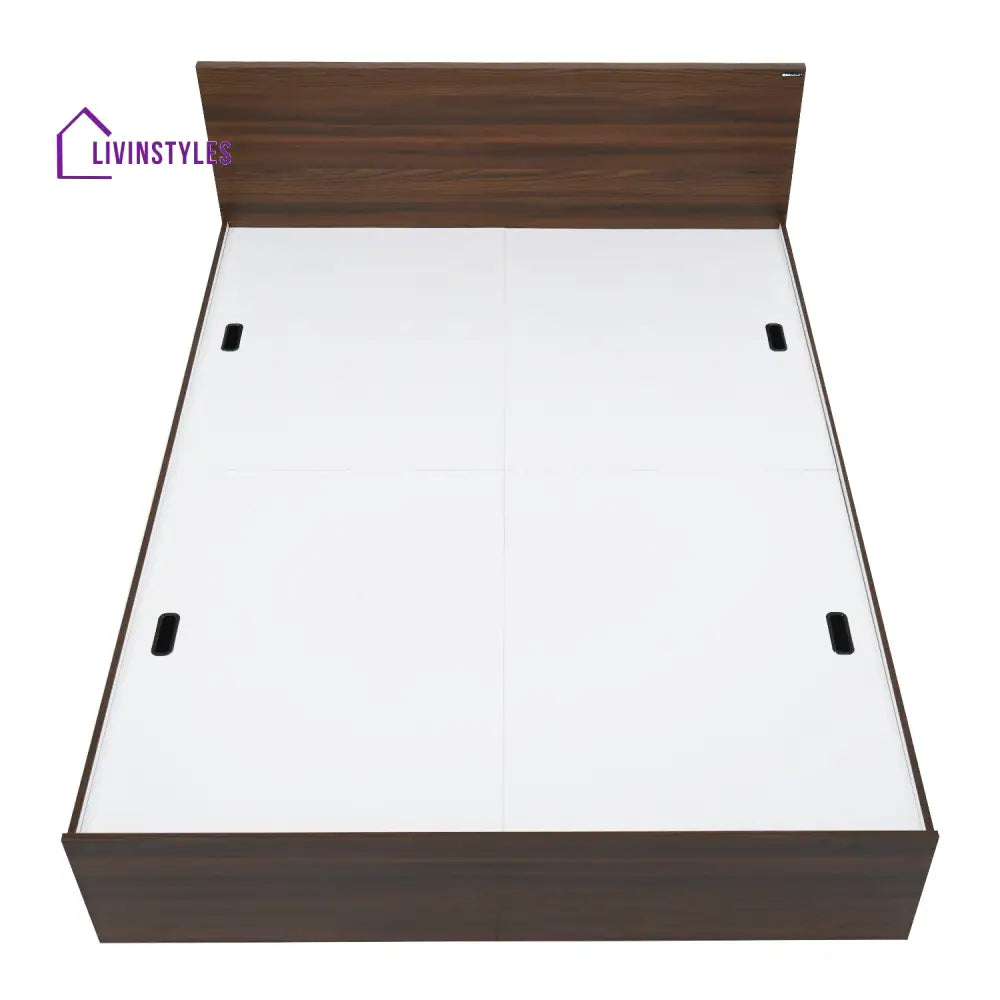 Maxim Queen Bed with Storage (Walnut) Home Furniture