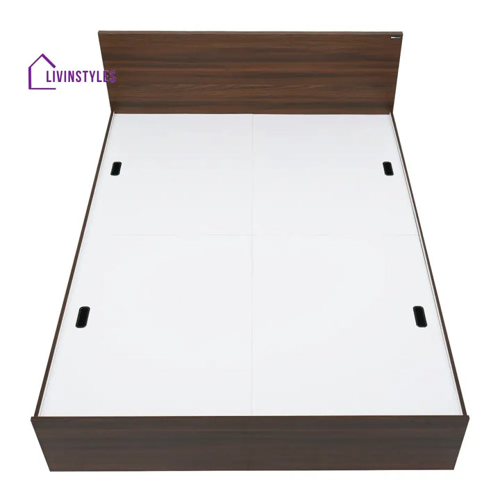 Maxim Queen Bed with Storage (Walnut) Home Furniture