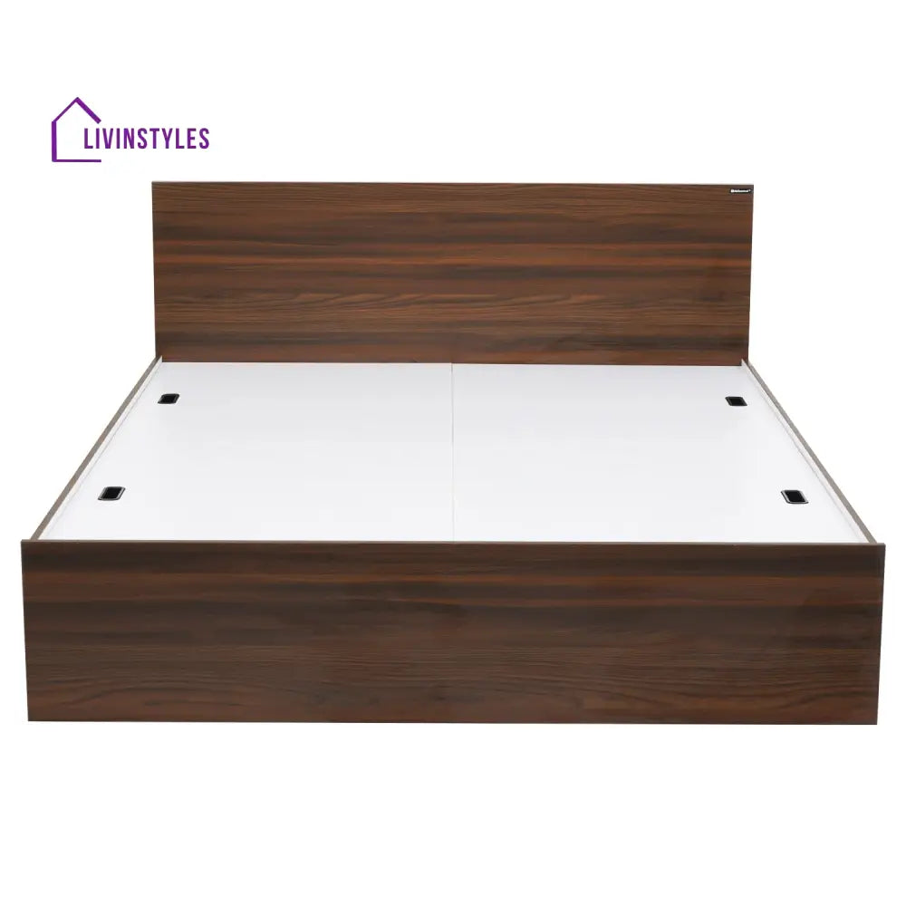 Maxim Queen Bed with Storage (Walnut) Home Furniture