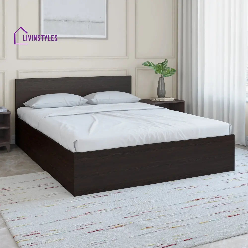 Maxim Queen Bed with Storage (Walnut) Wenge Home Furniture