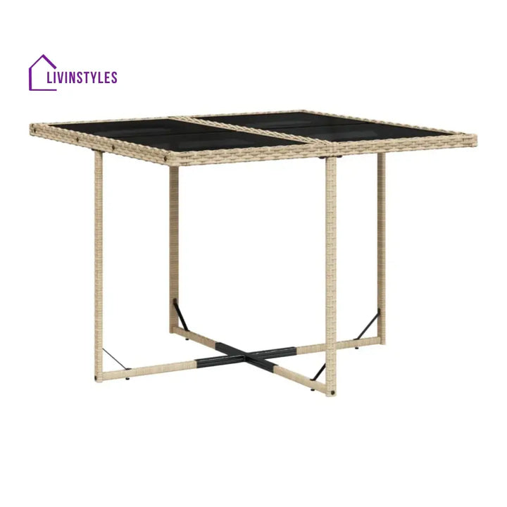 Sigrid Outdoor Rattan Wicker Dinning Set 9-Piece - Dining Set