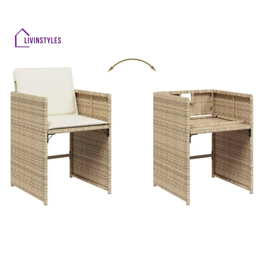Sigrid Outdoor Rattan Wicker Dinning Set 9-Piece - Dining Set