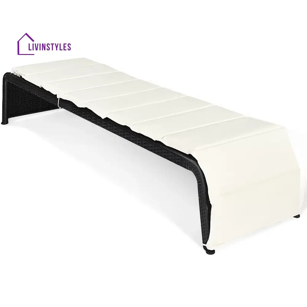 Sike Outdoor Swimming Poolside Lounger (Black) - Loungers