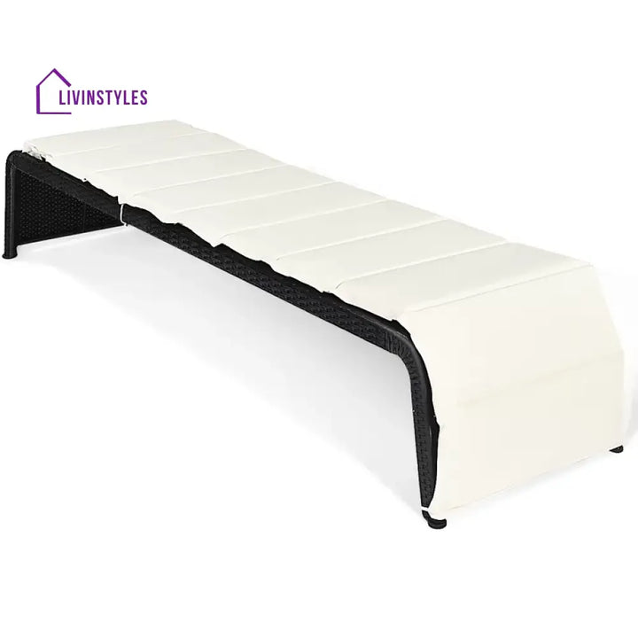 Sike Outdoor Swimming Poolside Lounger (Black) - Loungers