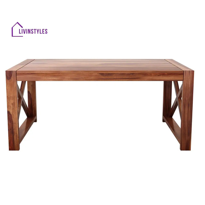 Sikha Sheesham Wood Cross Legs Coffee Table For Living Room