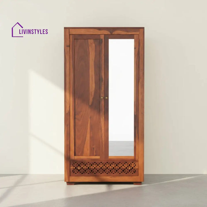 Silvia Sheesham Wood 2 door Wardrobe Honey