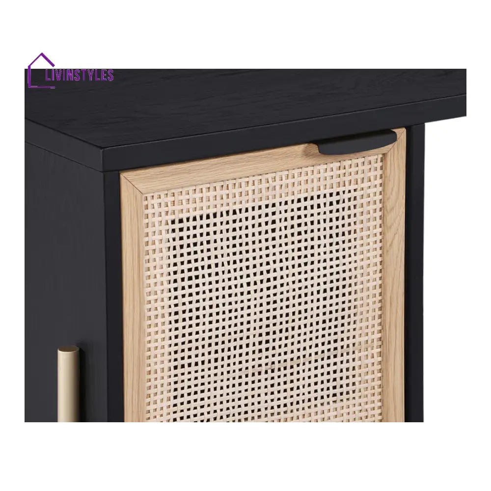 Jedi Mango Wood & Rattan Iron Console Table