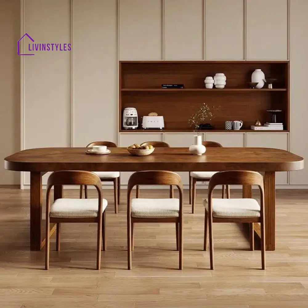 Simran 7 - Piece Solid Wood Sled Dining Set