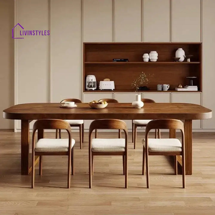 Simran 7 - Piece Solid Wood Sled Dining Set