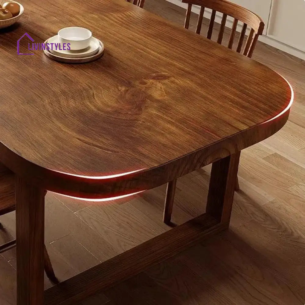 Simran 7 - Piece Solid Wood Sled Dining Set