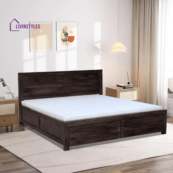 Moscow Indian Rosewood Hydraulic Storage Beds Queen / Walnut Bedroom Furniture Sets