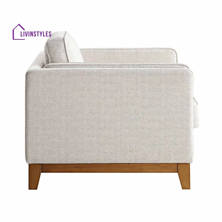 Dipley Oatmeal Fabric Sofa 1-Seater Armchairs