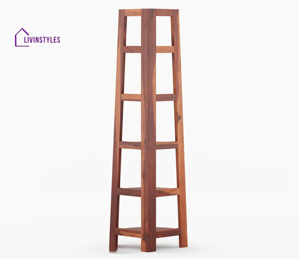 Simran Sheesham Wood Book Shelf (Honey Finish