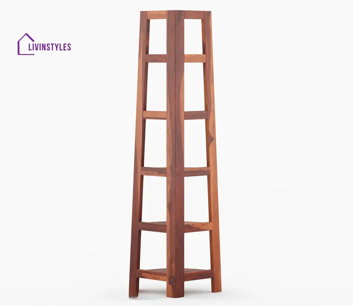 Simran Sheesham Wood Book Shelf (Honey Finish