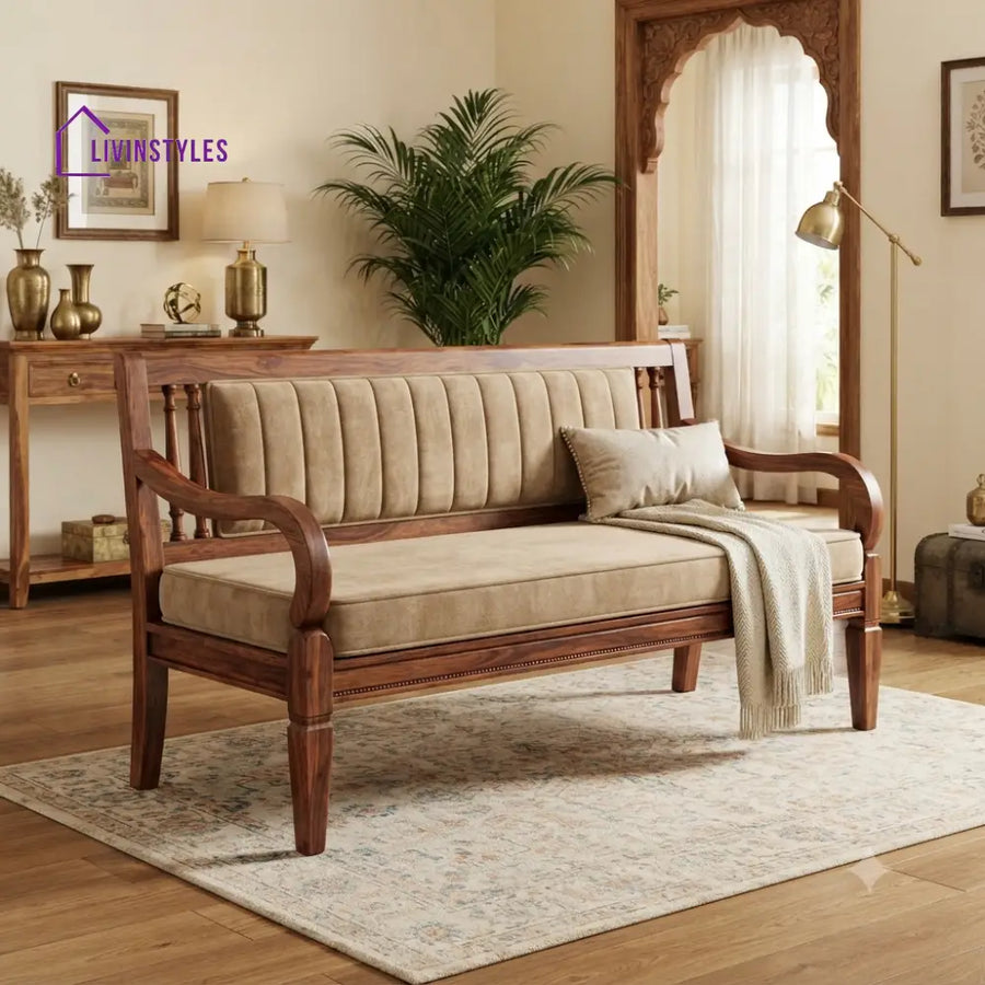 Sino Wooden Bench for Living Room | Bedroom | Extra Seating