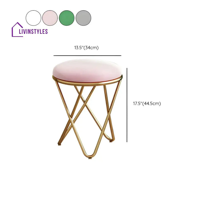Sitanshi Living Room Ottoman | Velvet Fabric