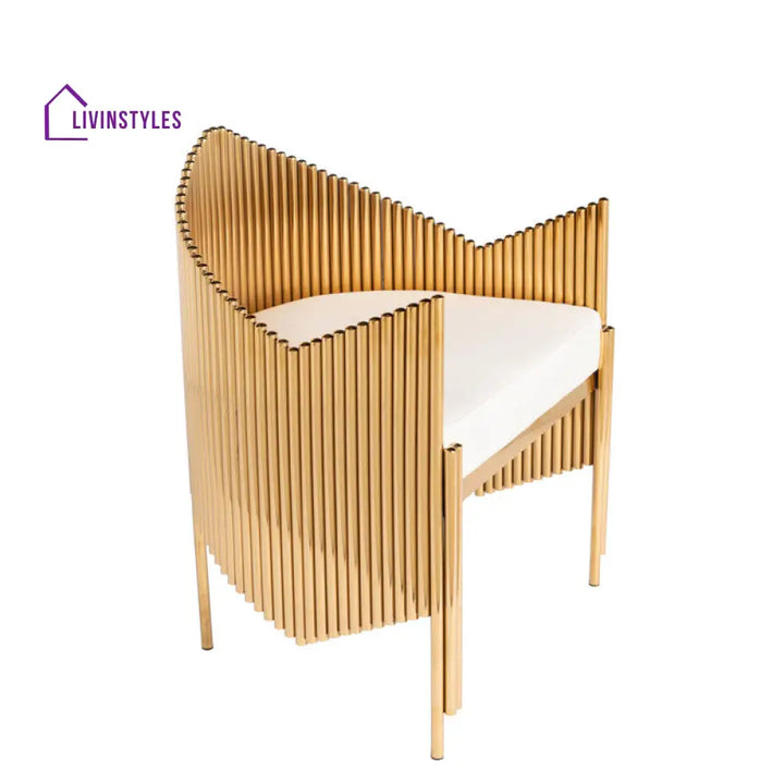Sitara Metal and Fabric Arm Chair | Living Room Chair | Lounge Chair