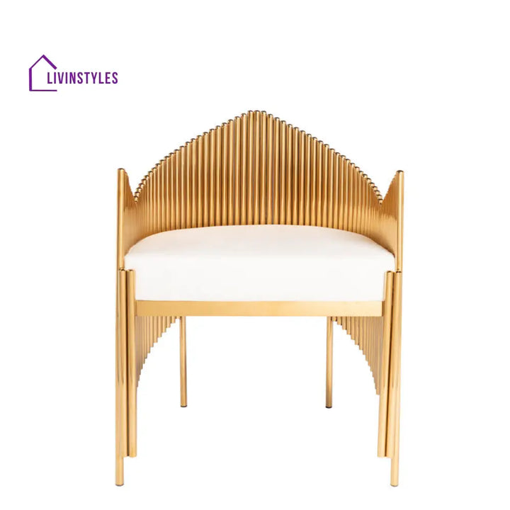 Sitara Metal and Fabric Arm Chair | Living Room Chair | Lounge Chair