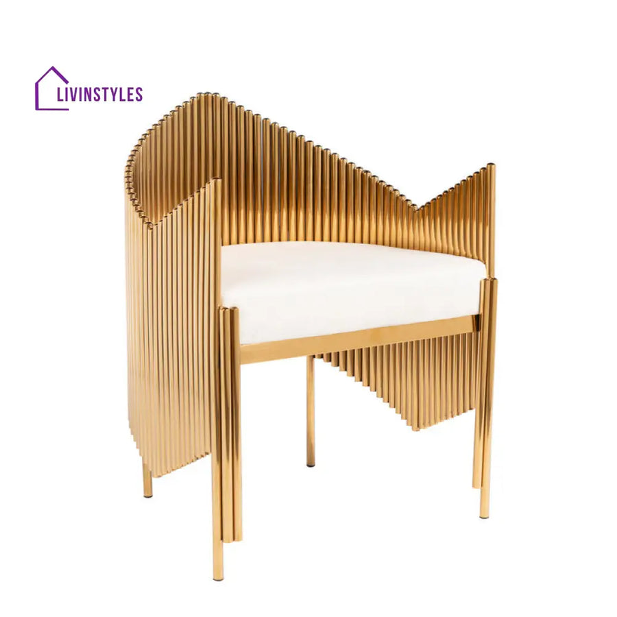 Sitara Metal and Fabric Arm Chair | Living Room Chair | Lounge Chair