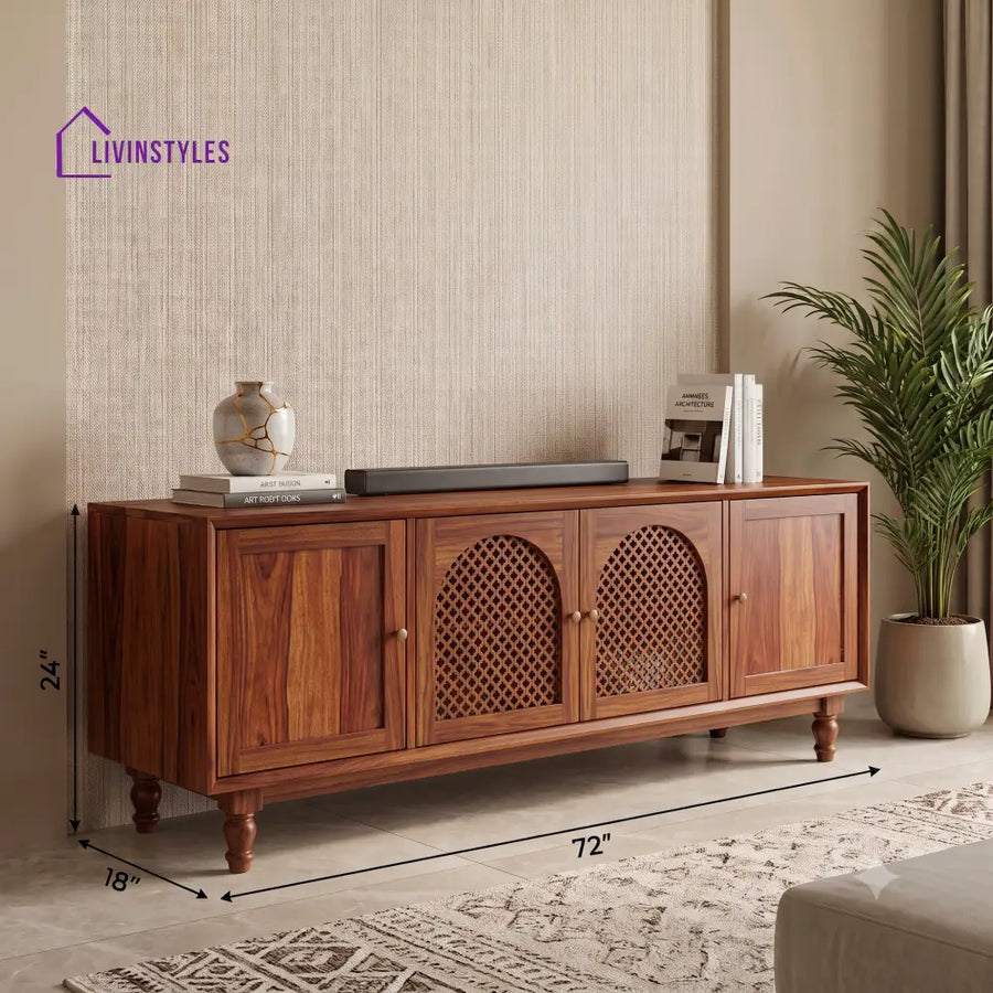 Siva Kumar Solid Sheesham Wood Tv Unit for Living Room | Tv Cabinet | Tv Console