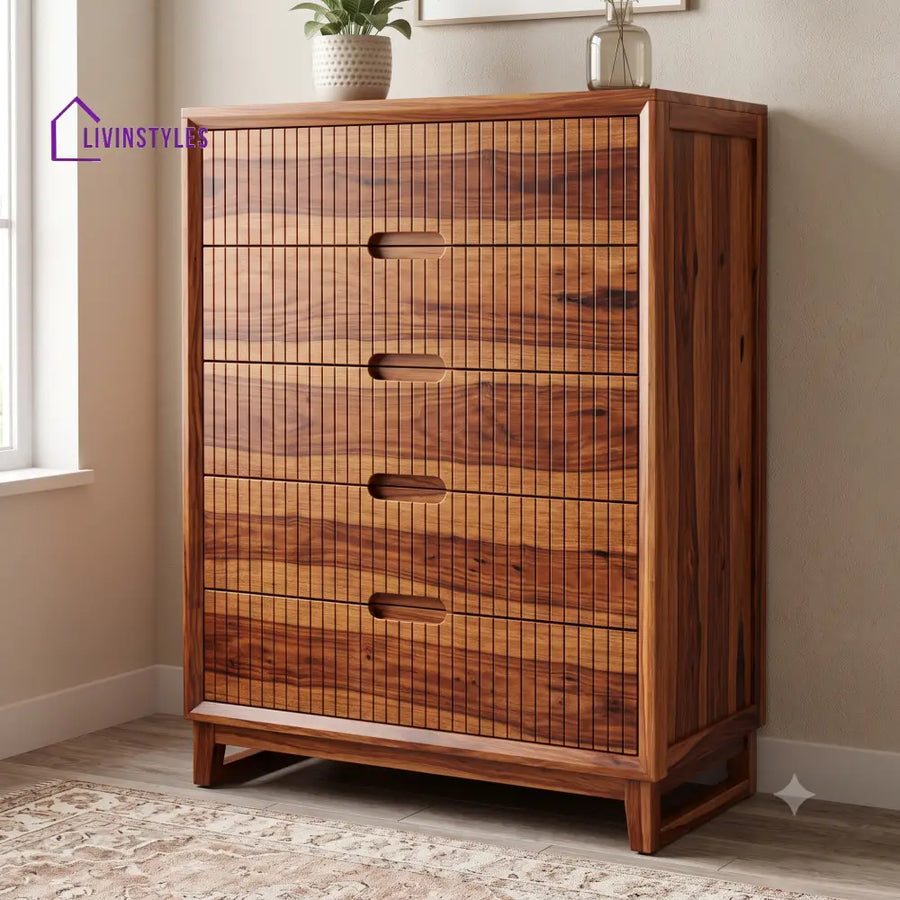 Sixtine Premium Wooden Chest of Drawers for Bedroom | Living Room