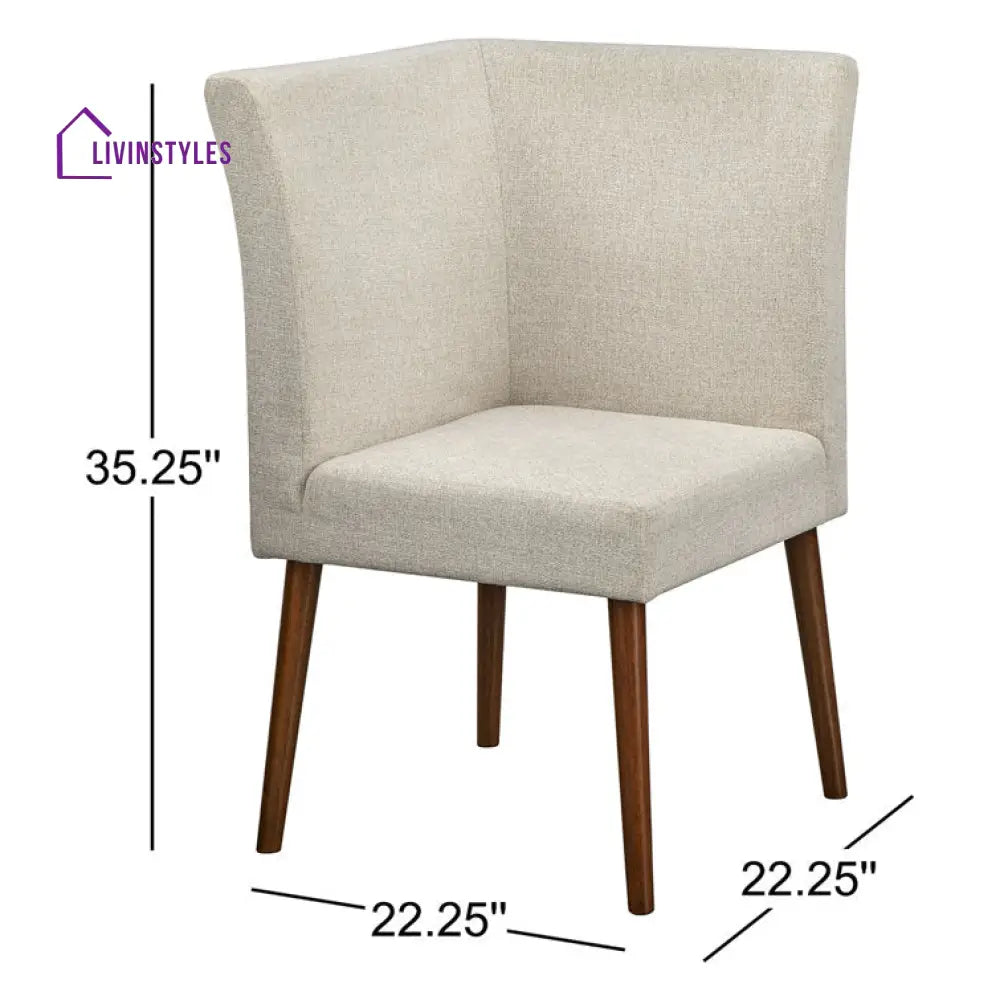 Siya Solid Wood and Fabric Arm Chair | Living Room Chair | Lounge Chair