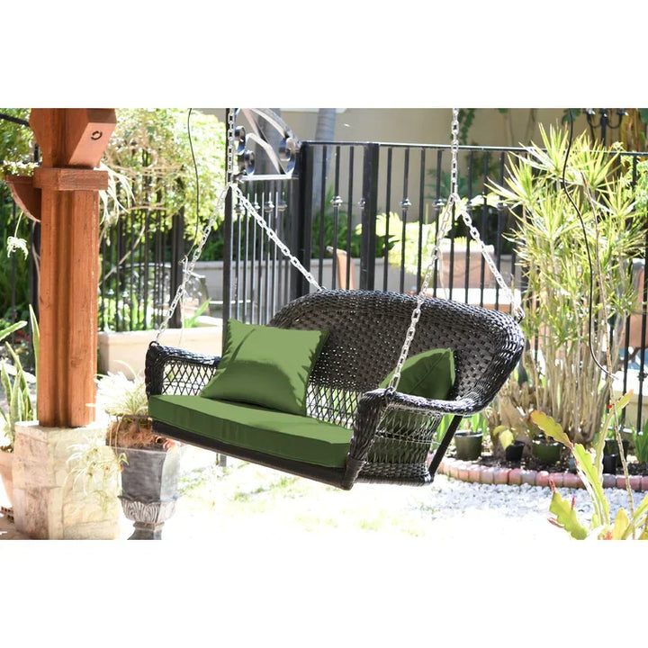 Gwil Double Seater Hanging Swing Without Stand For Balcony, Garden Swing, (Black)