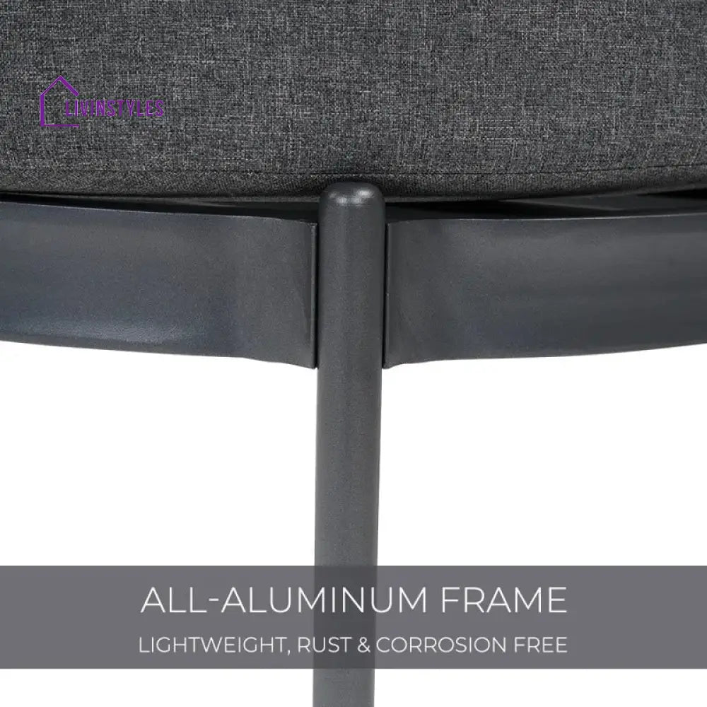 Sleak Outdoor Patio Seating Set 2 Chairs and 1 Table Set (Dark Grey) - Coffee Table Sets