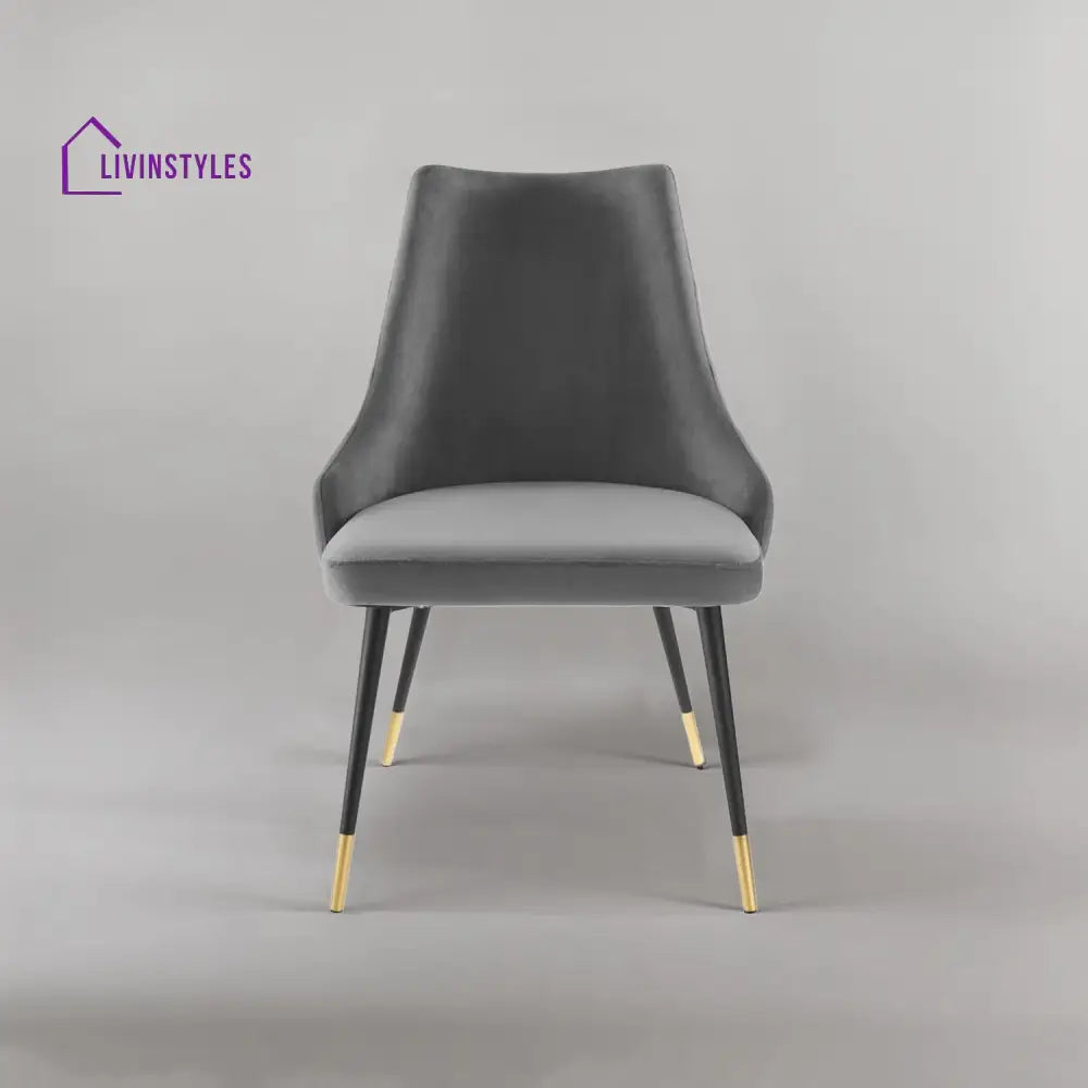 Sleek Velvet Dining Table Chair Grey Furniture