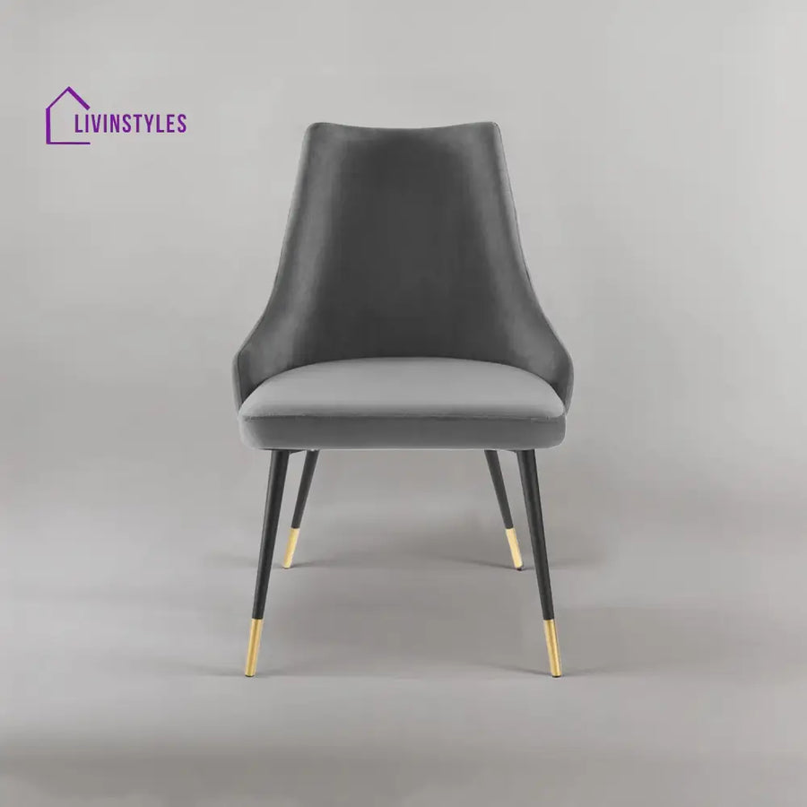 Sleek Velvet Dining Table Chair Grey Furniture
