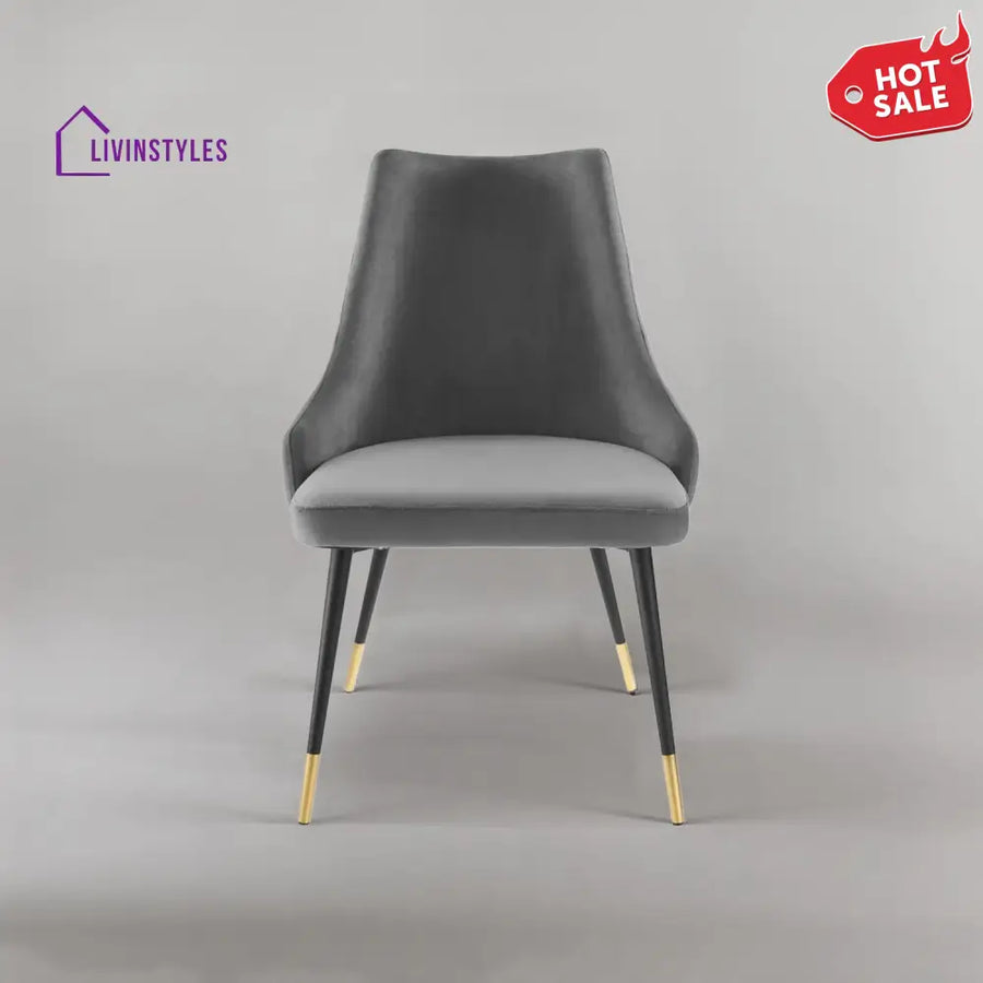 Sleek Velvet Dining Table Chair Grey Furniture