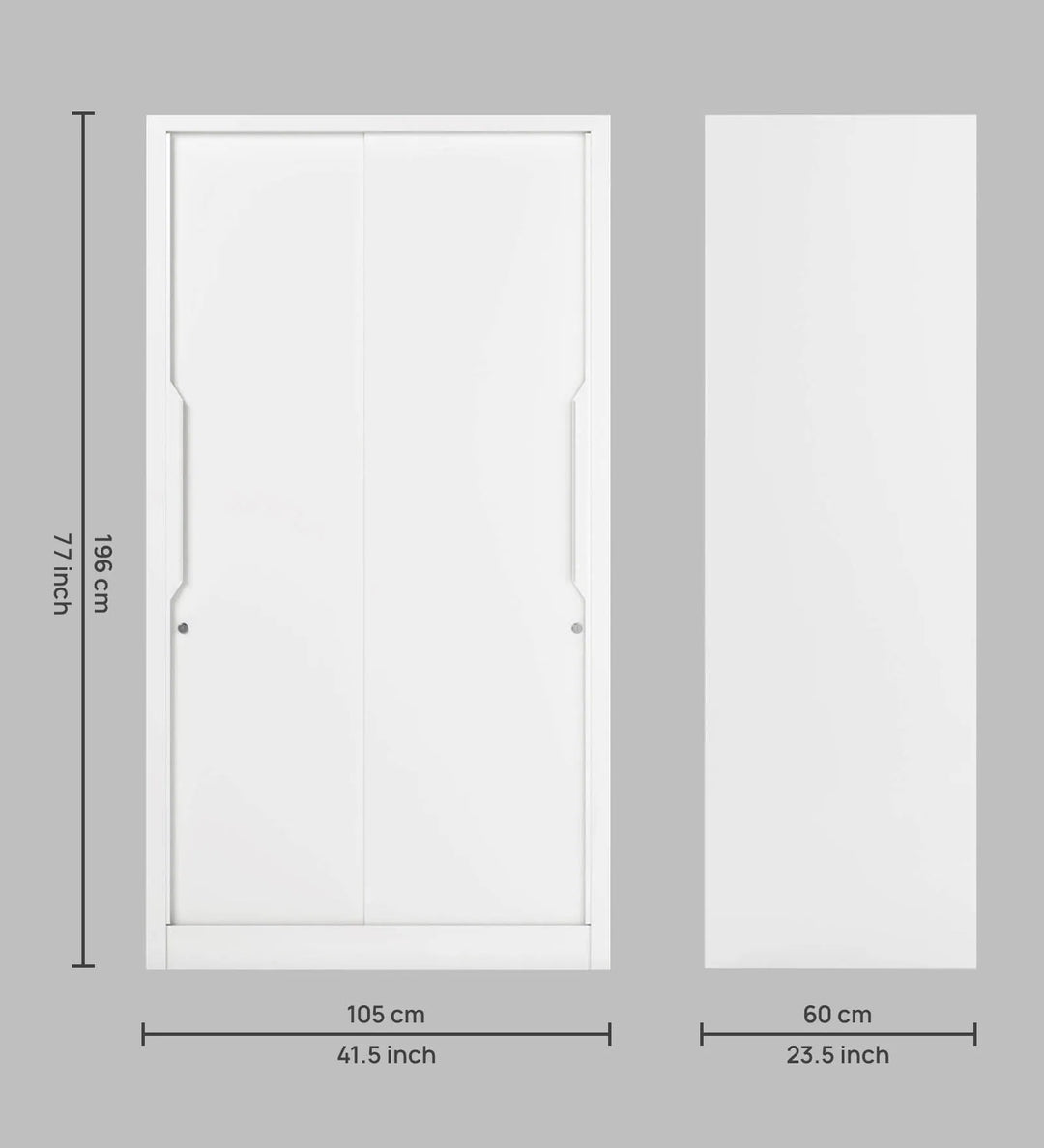 Omkarwood PrimeGlide Metal Sliding Wardrobe