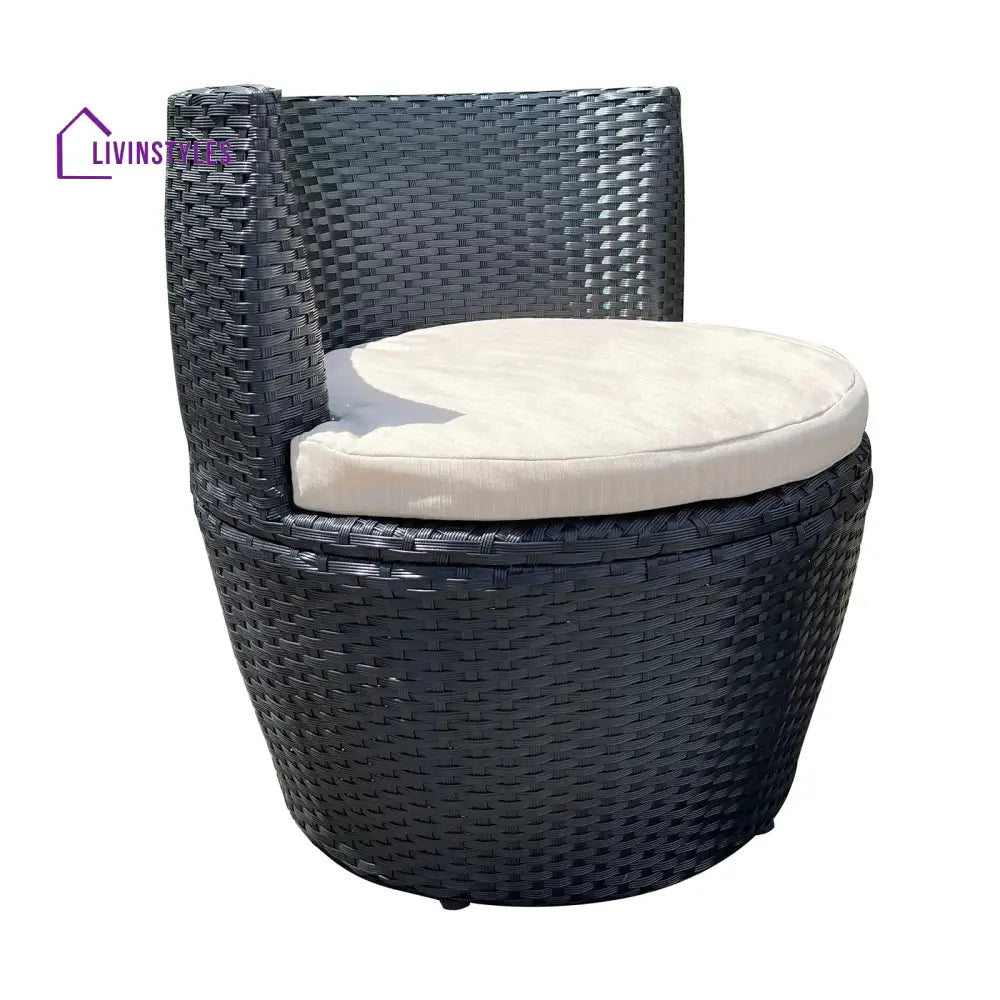 Slong Outdoor Patio Seating Set 2 Chairs and 1 Table Set (Black) - Coffee Table Sets