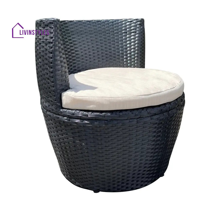 Slong Outdoor Patio Seating Set 2 Chairs and 1 Table Set (Black) - Coffee Table Sets