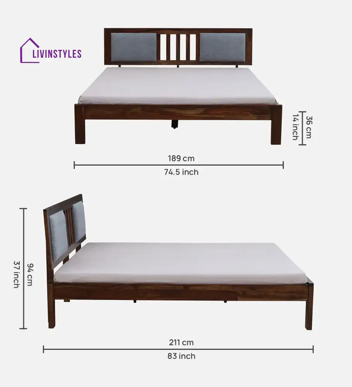 Mukund Sheesham Wood Beds Bed without storage