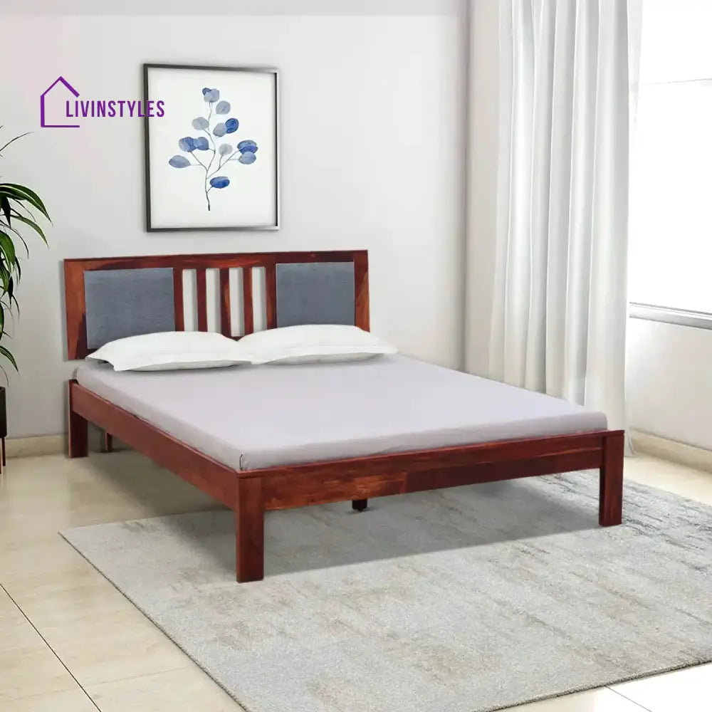 Mukund Sheesham Wood Beds Queen / Honey Bed without storage