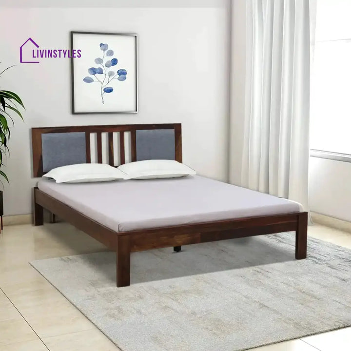 Mukund Sheesham Wood Beds Queen / Teak Bed without storage