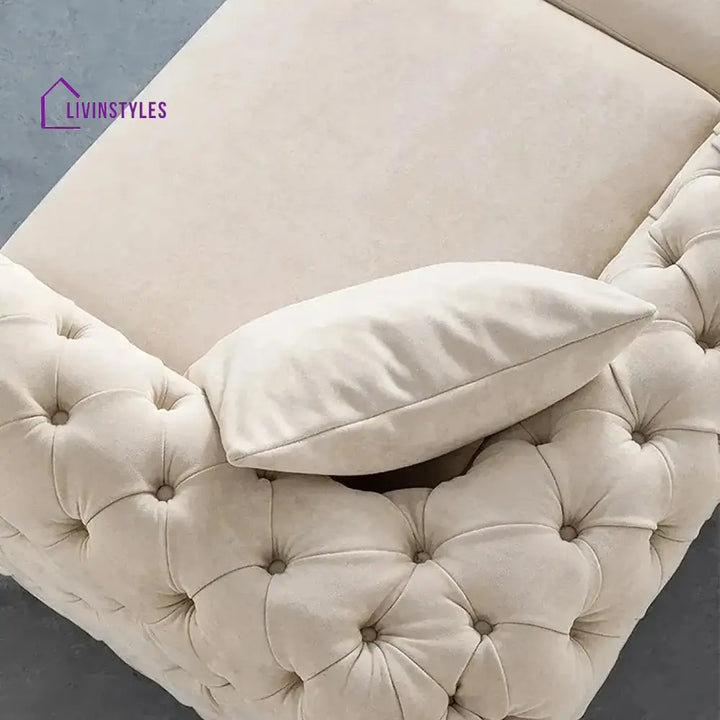 Snezhana 3 Seater Sofa in Blue colour for Living room