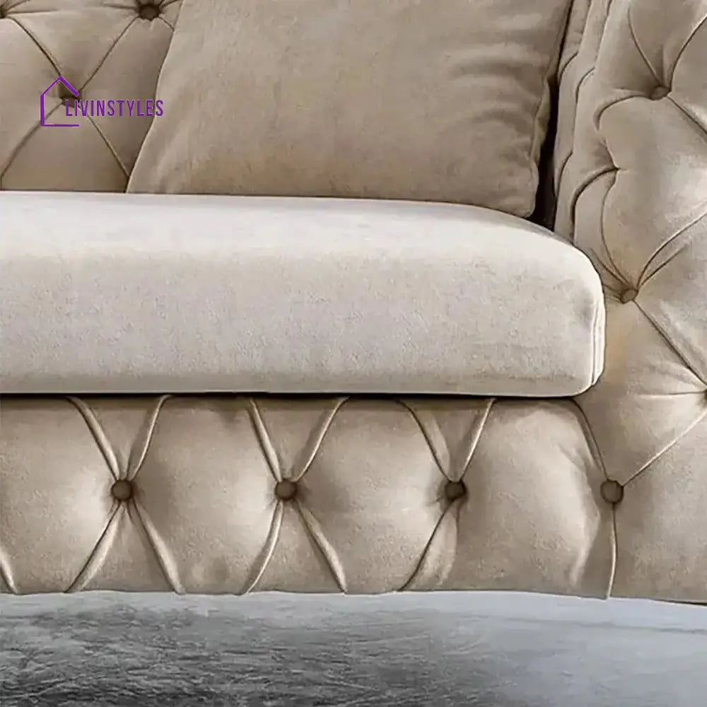 Snezhana 3 Seater Sofa in Blue colour for Living room