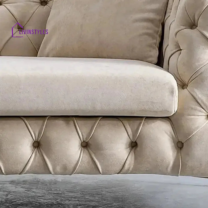 Snezhana 3 Seater Sofa in Blue colour for Living room