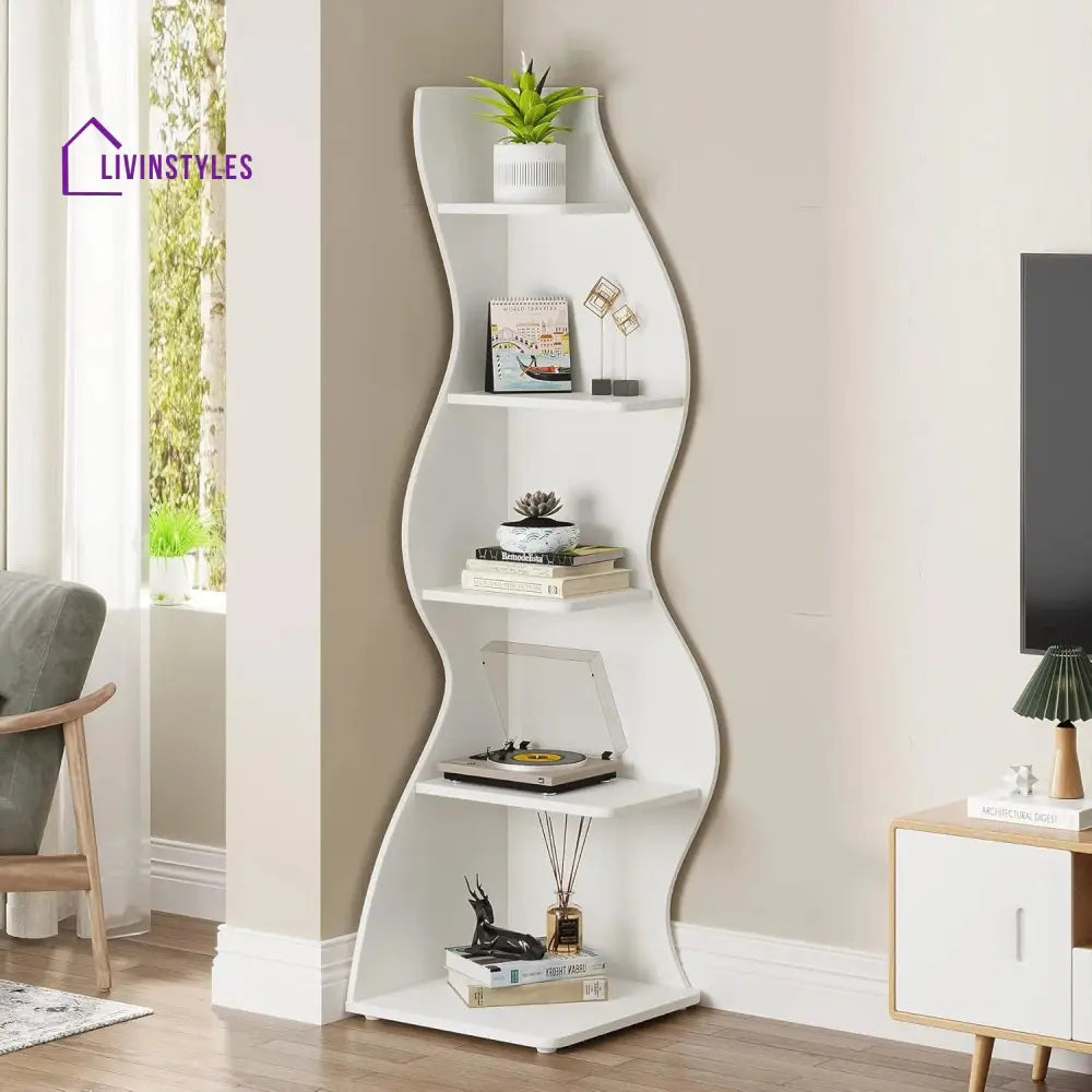 Snezhana Engineered Wood Bookshelves | Bookshelf for Living Room | Bedroom | Drawing Room | Study Room