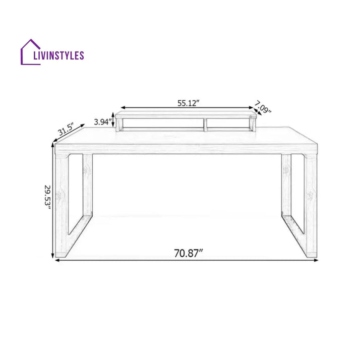 Snezhana Solid Wood Study Table for Students