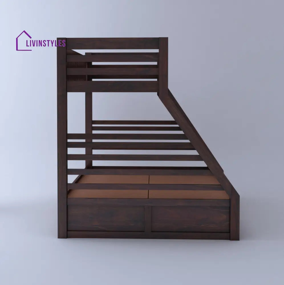 Sofía Intalian Solid Sheesham Bunk Bed With Drawer Storage Bunk Bed