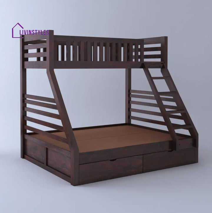 Sofía Intalian Solid Sheesham Bunk Bed With Drawer Storage Bunk Bed